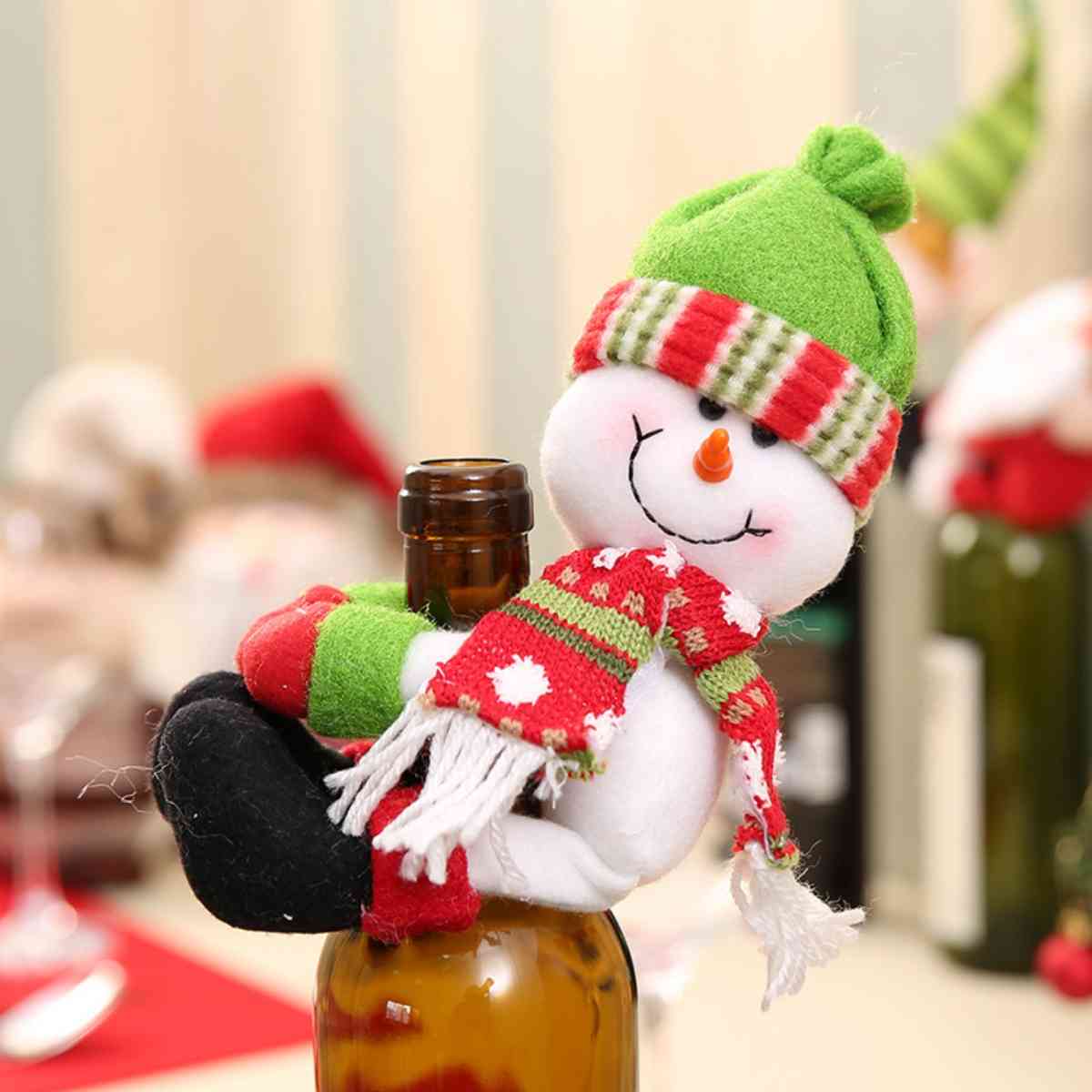 Christmas Character Wine Bottle Decorations - [5-10 DAY DELIVERY] - T - 3 TYPES/STYLES -