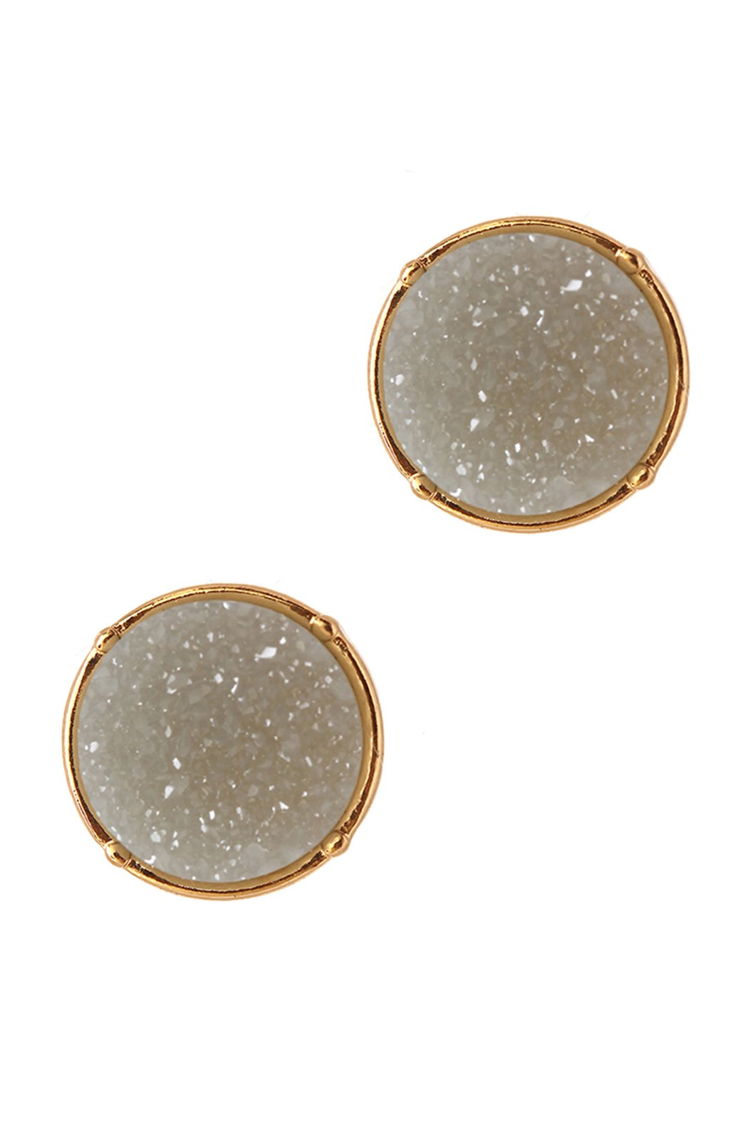 Druzy Round Post Earrings - 18 COLORS -