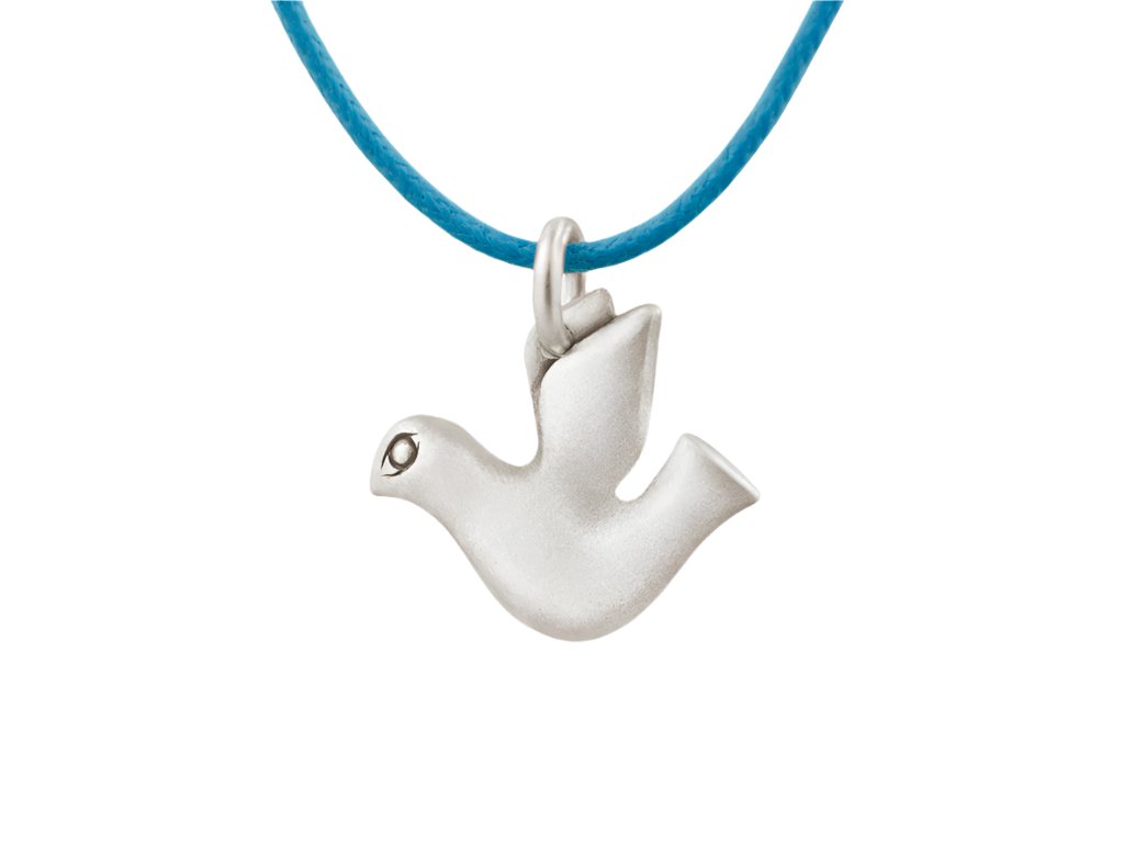 Snake Bones - Dove Pendant in Oxidized Sterling Silver -