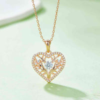 Thumbnail for Moissanite 925 Sterling Silver Heart Shape Necklace