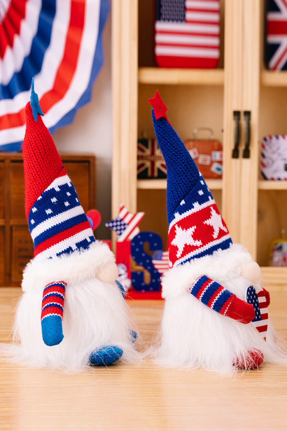 Set of 2 Independence Day Knit Decor Gnomes - 12.6" - 2 PCS - 2 TYPES / SET - [5-10 DAY DELIVERY] - T -