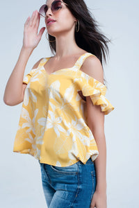 Thumbnail for Q2 - Yellow Flower Top and Ruffles Detail - 1 COLOR