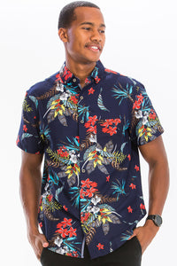 Thumbnail for WEIV - Digital Print Hawaiian Short Sleeve Shirt -