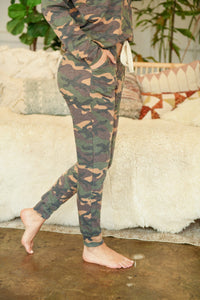 Thumbnail for Riah Fashion - Brushed Camouflage Top and Joggers Set With Self Tie - 2 PCS - 2 CAMO COLORS -