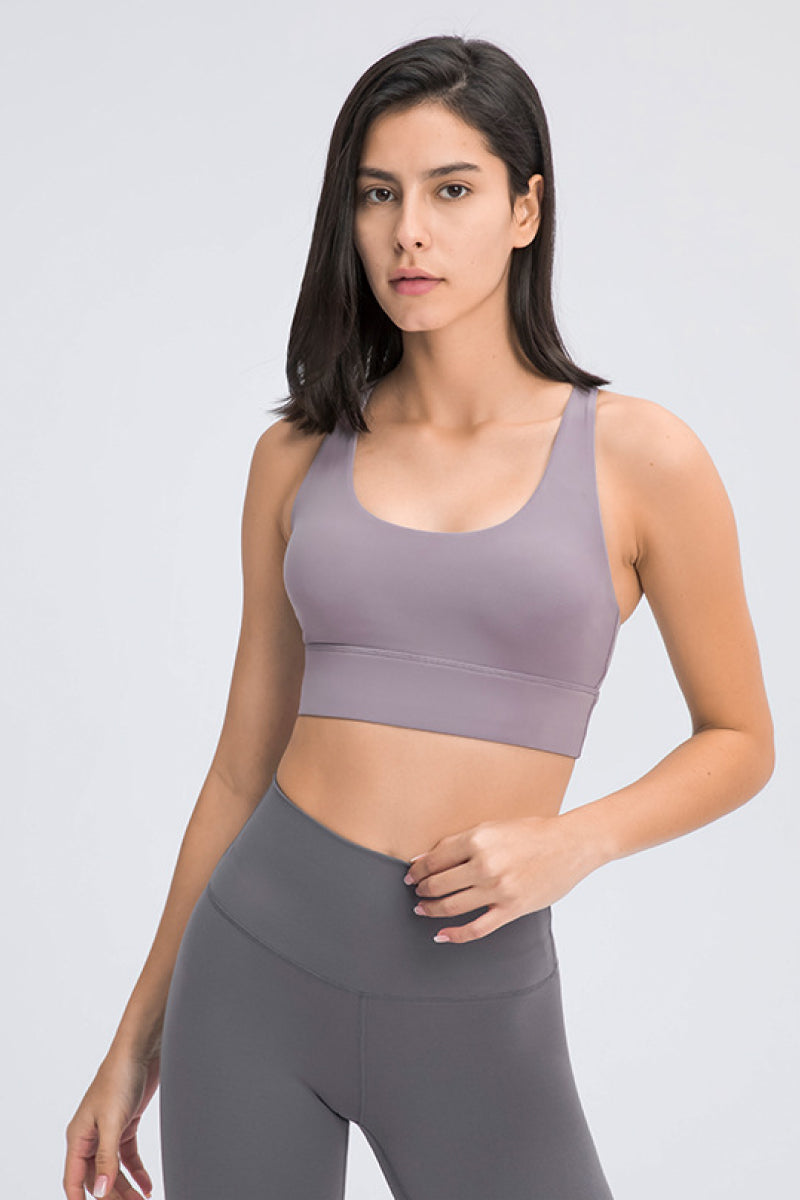 Eight Strap Sports Bra - T - 4 COLORS -