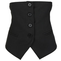 Thumbnail for Marigold Shadows - Akino Button Waist Vest - 1 COLOR -