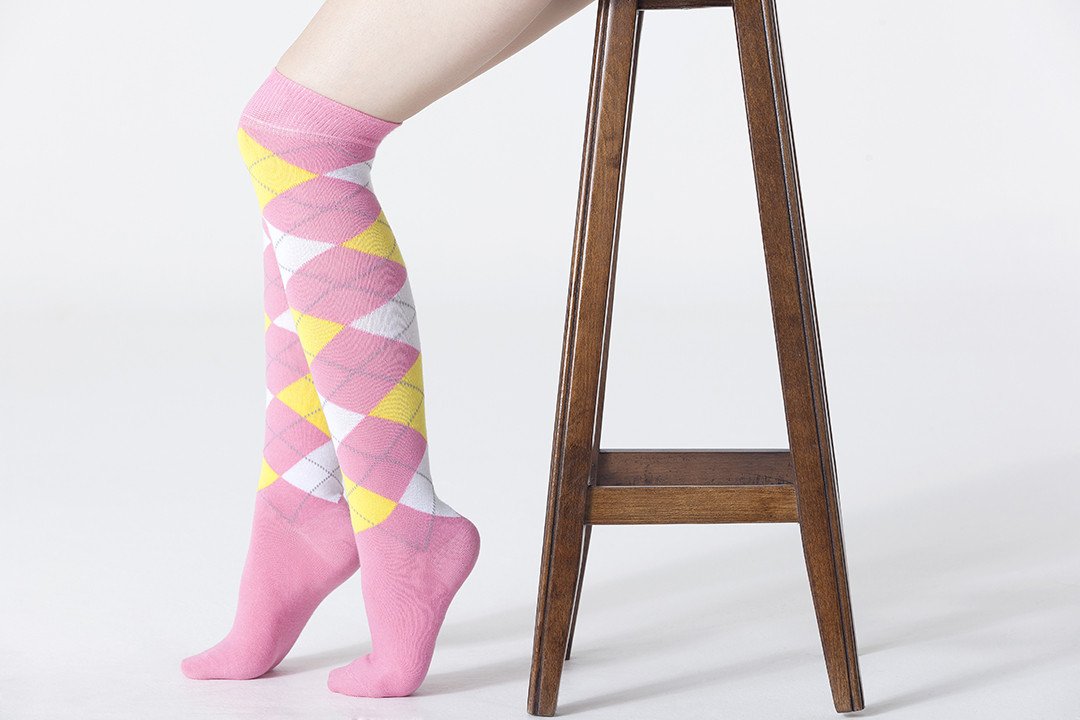 Women's Mixed & Match Argyle Knee High Socks Set - 5 PACK -