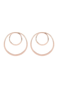 Thumbnail for Riah Fashion - Double Hoop Post Earrings - 3 FINISHES -