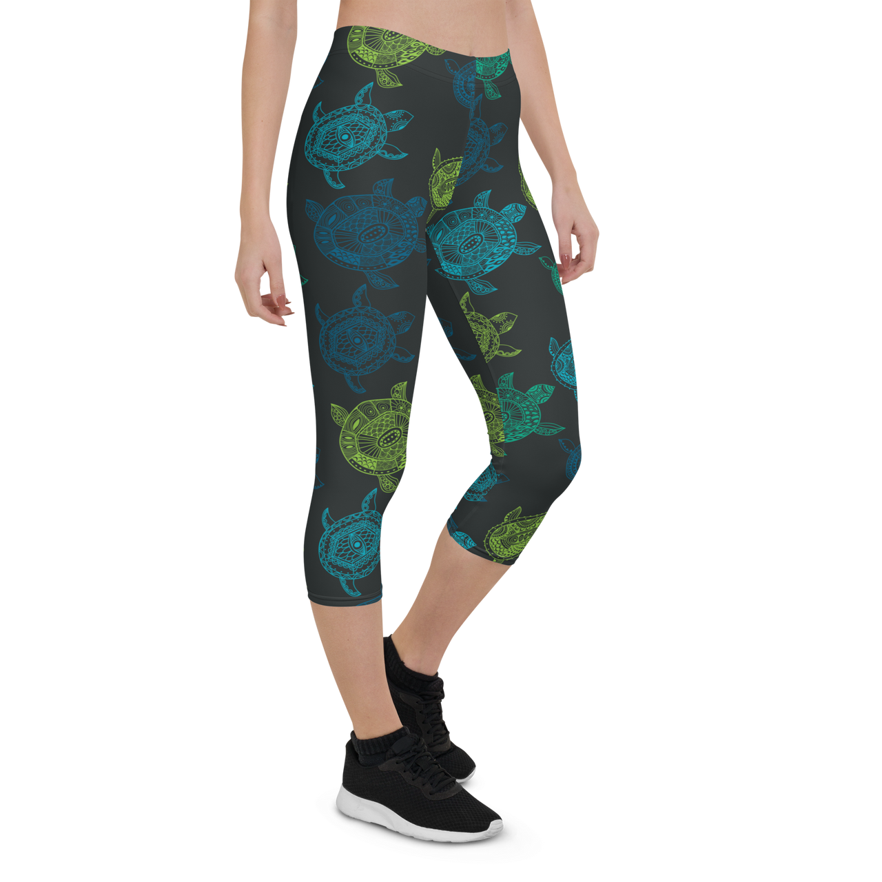 FYC - Women's All Day Comfort Turtle Capri Leggings - 1 COLOR -