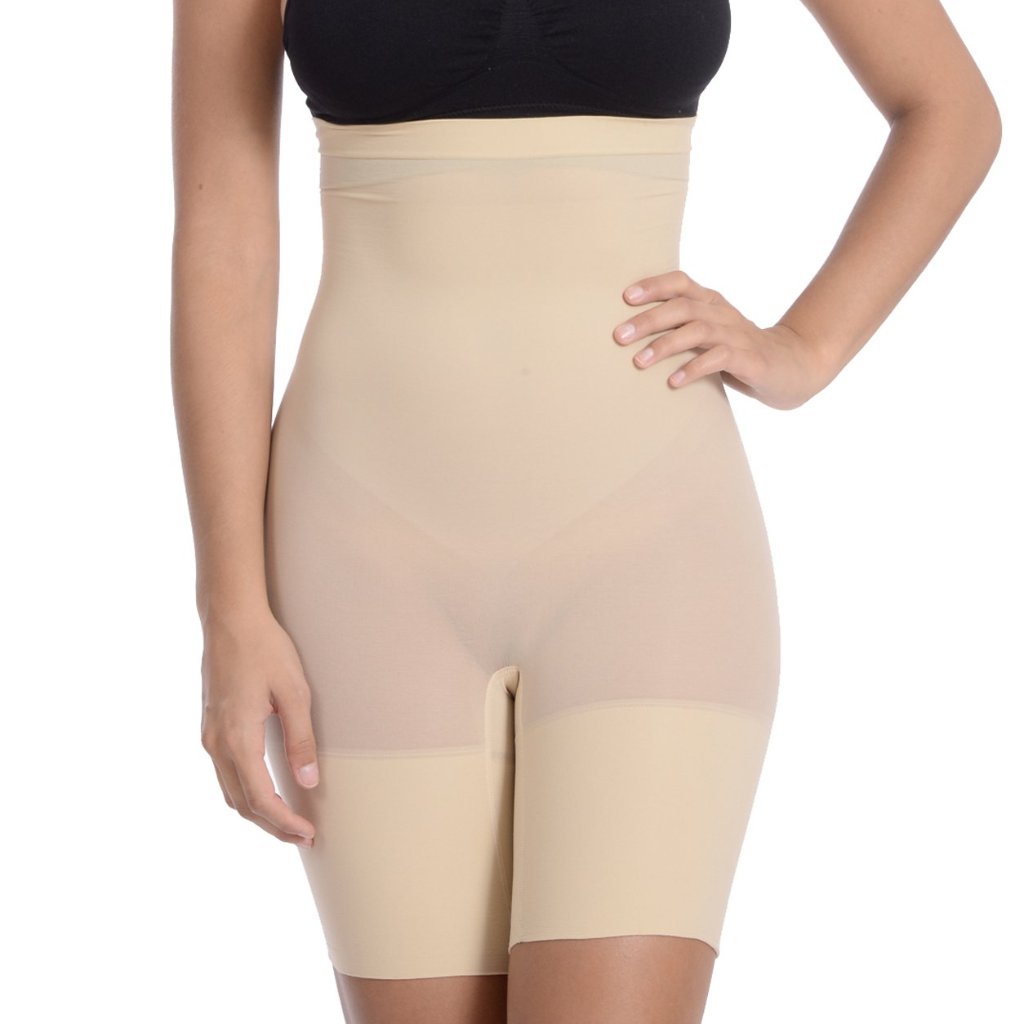 Hi Waist Shaper With Extra Long Boy Leg Nude -