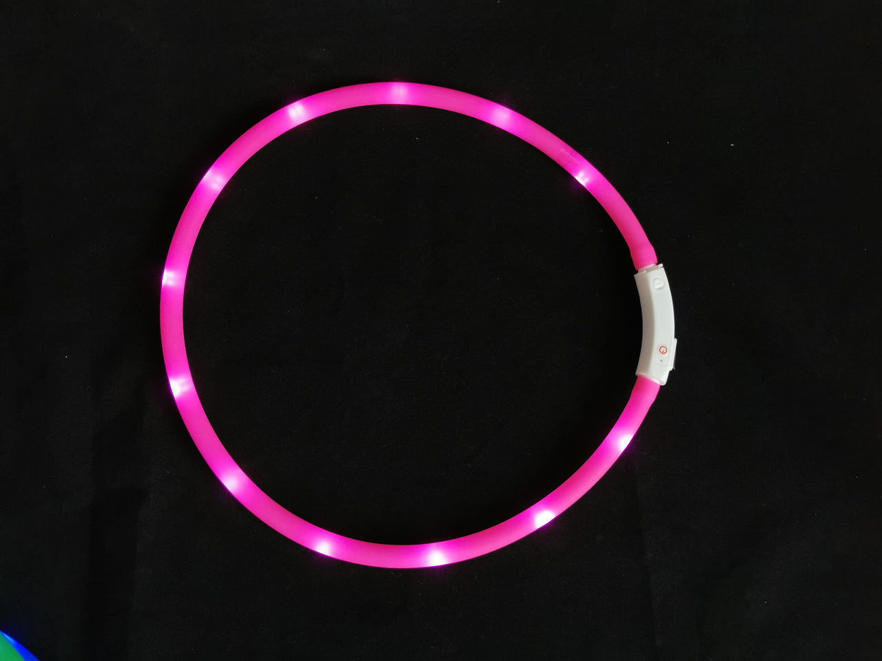 Savoy - Silicone Cuttable LED Illuminated Dog Collar - USB Rechargeable - Pink 1 COLOR -