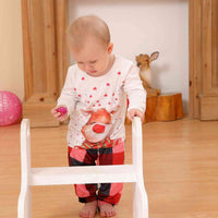 Thumbnail for BABY Reindeer Top and Plaid Pants Set - T -