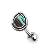 Thumbnail for Abalone Shell Inlay Teardrop Cartilage Earring -