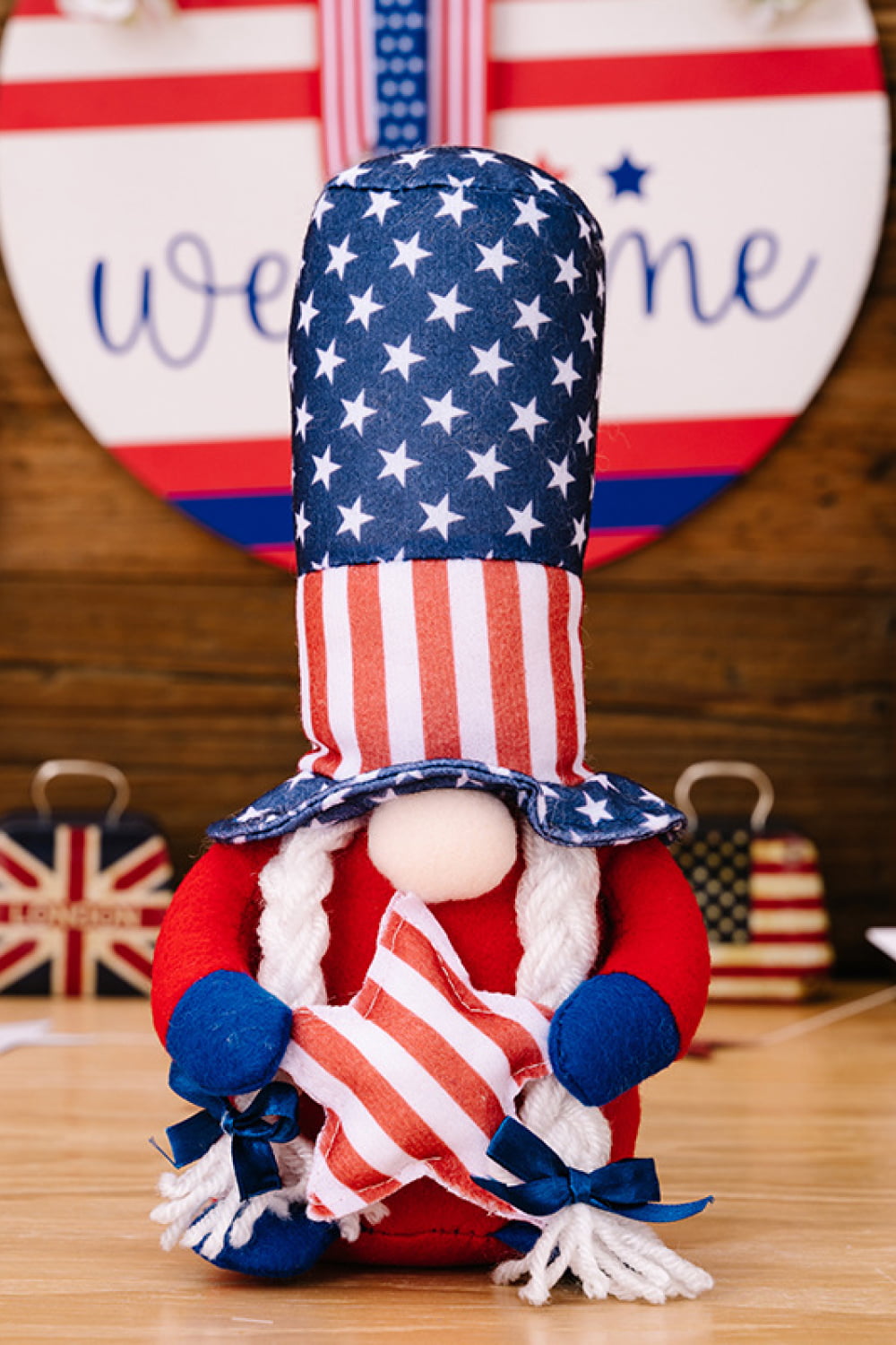 Set of 2 Independence Day Decor Gnomes - 10.6" - 2 PCS - 2 TYPES / SET - [5-10 DAY DELIVERY - T -