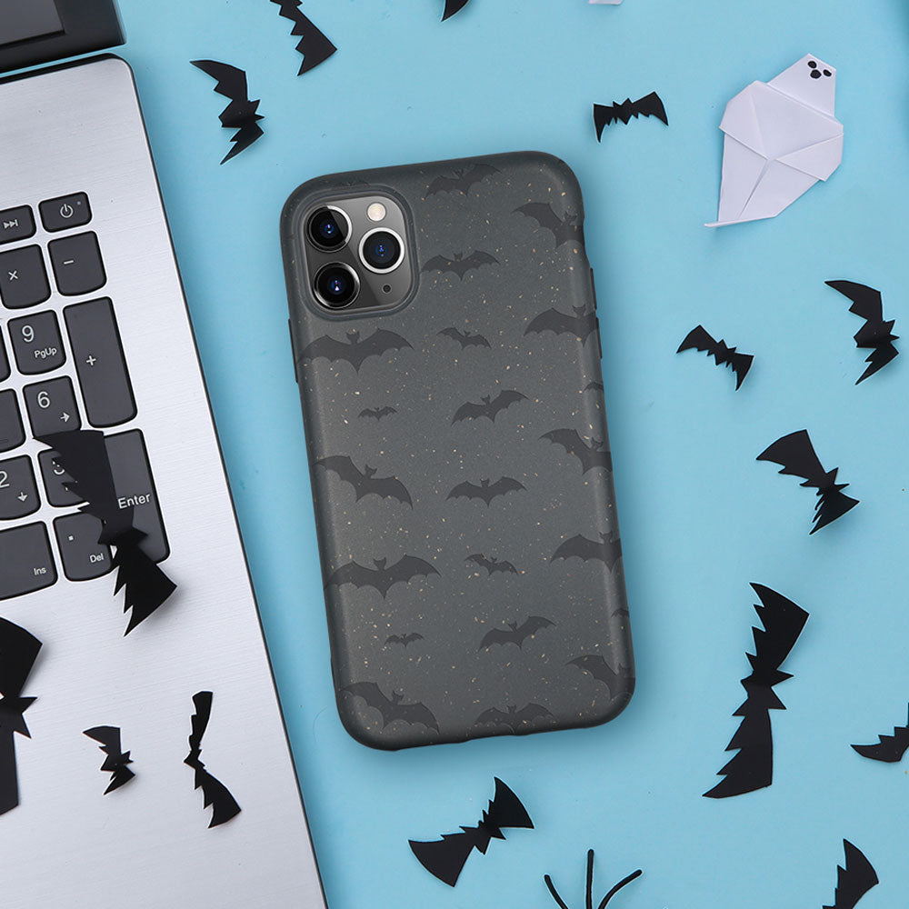 MMORE - Bats Halloween Biodegradable Phone Case - FITS 20 IPHONES - FIND YOURS! - Black -