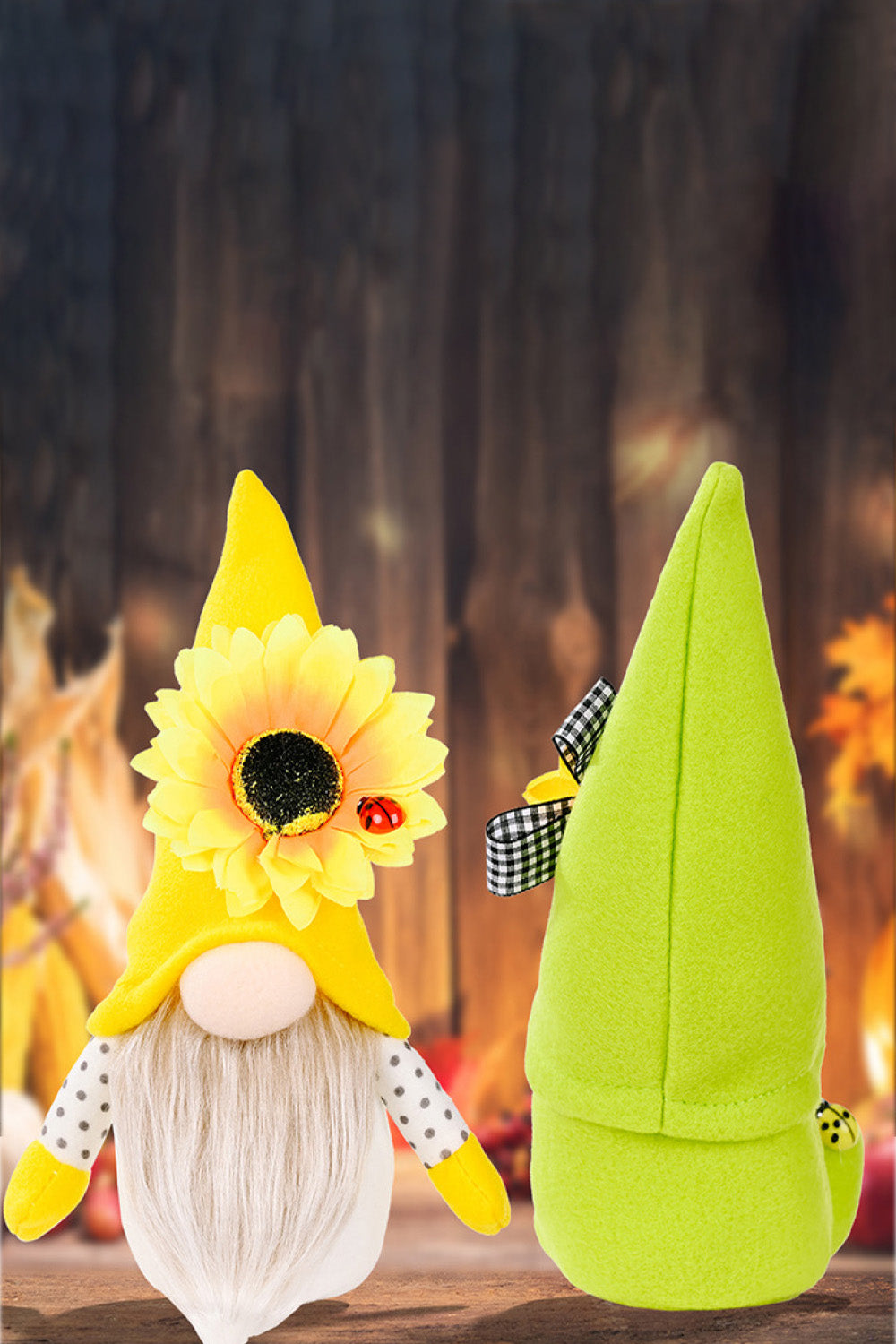 Set of 3 Sunflower Gnomes - 9.5" - 3 PCS - 3 TYPES / SET - [5-10 DAY DELIVERY] - T -