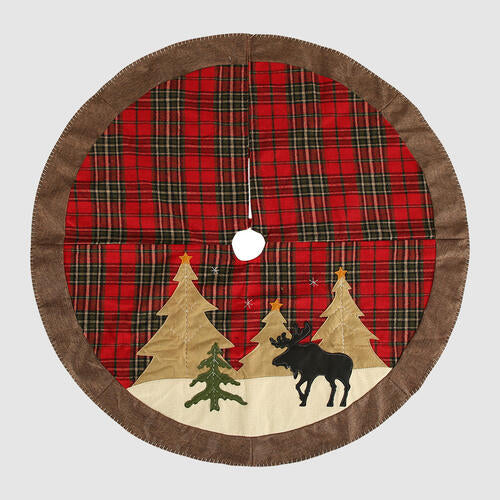 Plaid Christmas Tree Skirt - [5-10 DAY DELIVERY] - T - 1 COLOR -