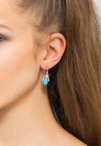 Thumbnail for LATELITA - Turquoise Honey Bee Earrings Silver -