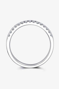 Thumbnail for Moissanite Platinum-Plated Half-Eternity Ring