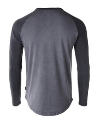 Thumbnail for Mens Athletic Fit Baseball Retro Contrast Long Sleeve Raglan T-Shirt - 1 COLOR