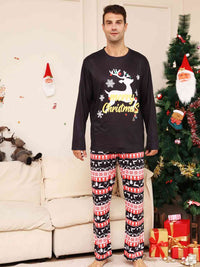 Thumbnail for MEN Full Size MERRY CHRISTMAS Graphic Top and Pants Set - T -