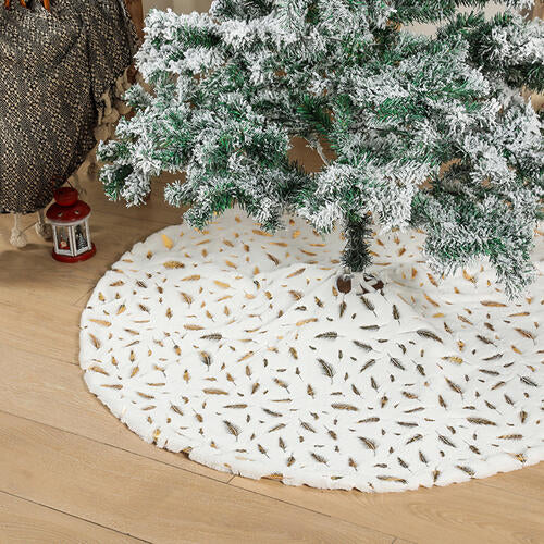 Feather Christmas Tree Skirt - 47.2" - [5-10 DAY DELIVERY] - T - 2 STYLES/COLORS -