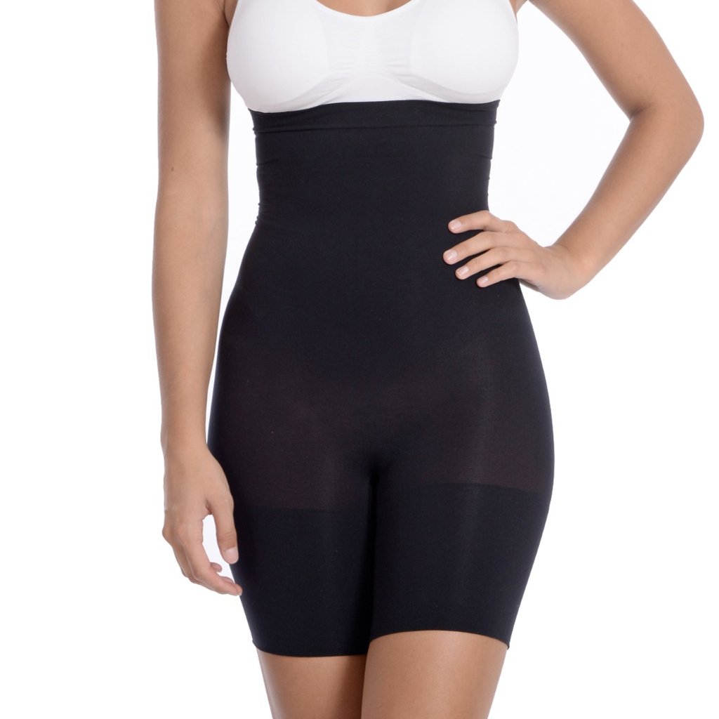 Hi Waist Shaper With Extra Long Boy Leg Black -