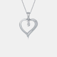 Thumbnail for Moissanite 925 Sterling Silver Heart Shape Necklace