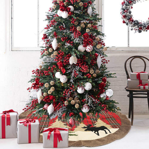 Plaid Christmas Tree Skirt - [5-10 DAY DELIVERY] - T - 1 COLOR -