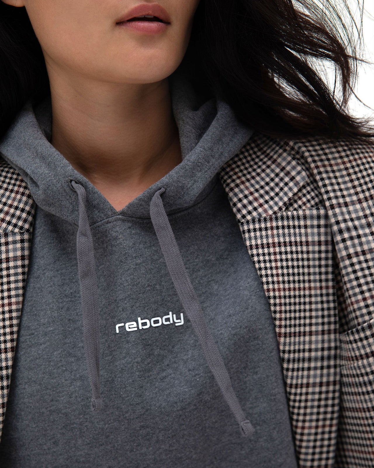 Rebody - Logo Fleece Crop Hoody