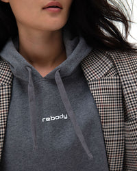 Thumbnail for Rebody - Logo Fleece Crop Hoody