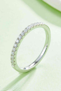 Thumbnail for Moissanite Platinum-Plated Half-Eternity Ring