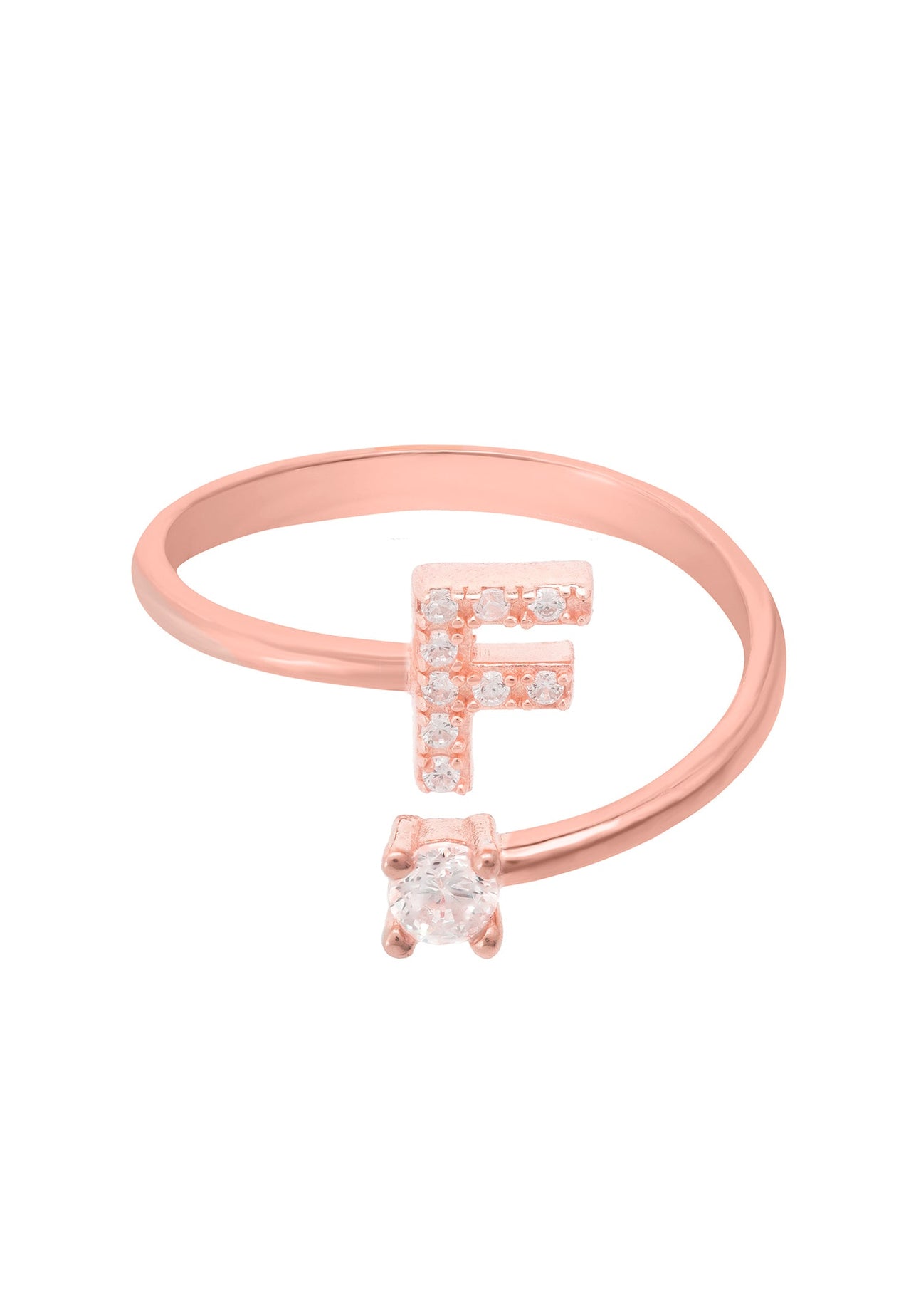 Initial Ring Rosegold F -