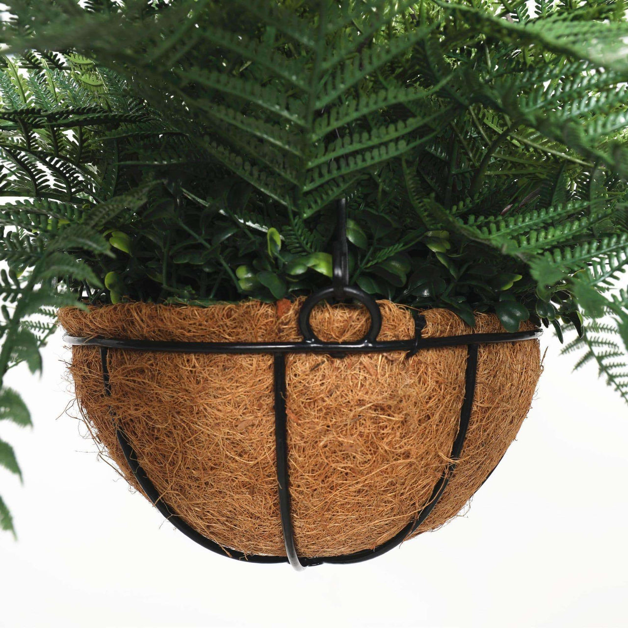 55cm UV Potted Fern Artificial Hanging Basket (Indoor / Outdoor) -