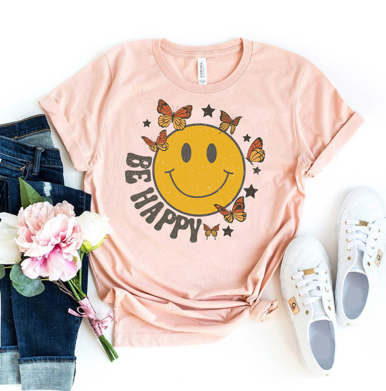 Be Happy T-Shirt - 12 COLORS -