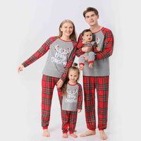 Thumbnail for MEN MERRY CHRISTMAS Graphic Top and Plaid Pants Set - T -