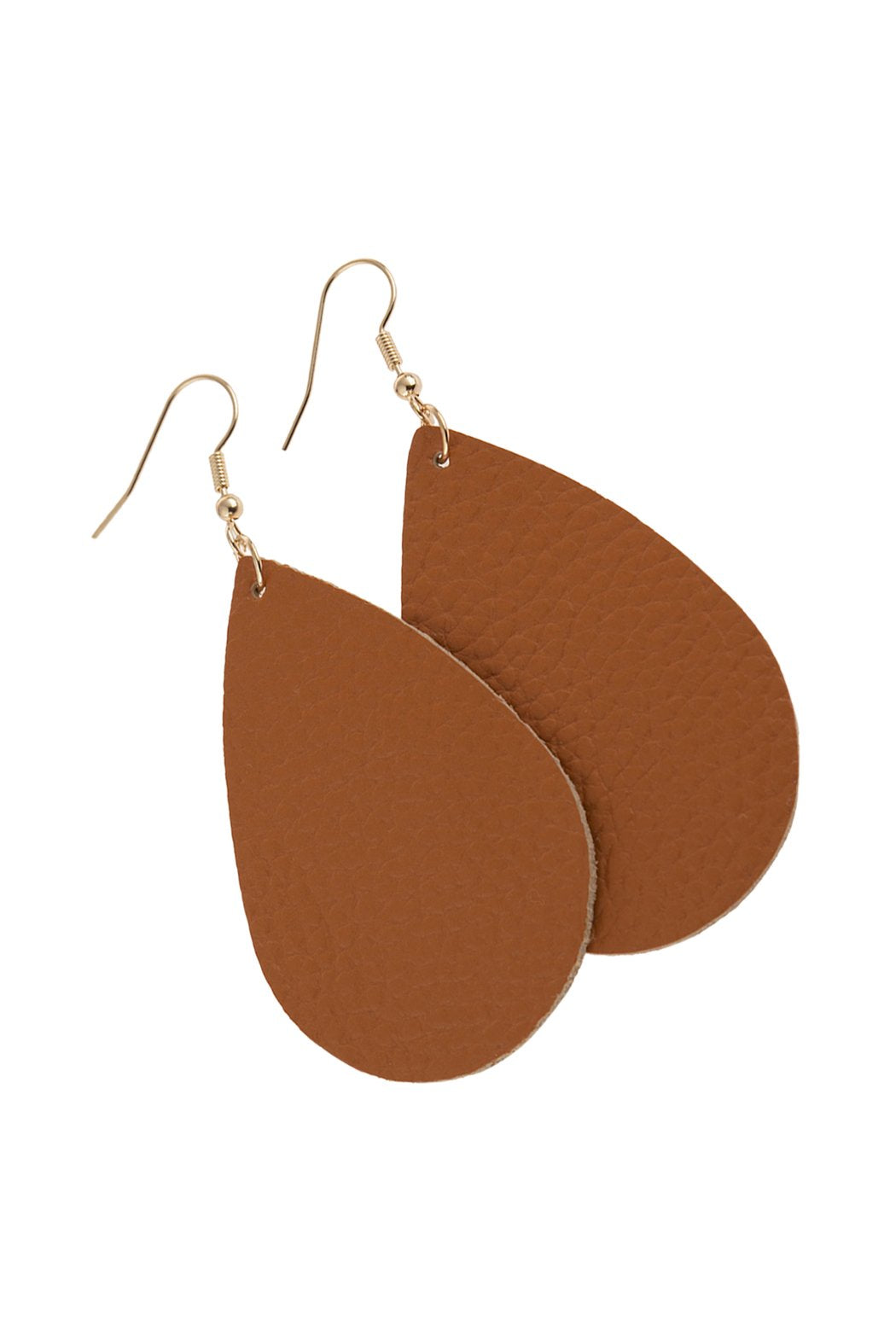 Teardrop Leather Earrings - 18 COLORS -