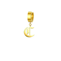 Thumbnail for Mister - Old English Initial Earring - ALL 26 LETTERS - 2 FINISHES - FIND YOURS! -