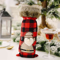 Thumbnail for Christmas Graphic Plaid Wine Bottle Cover - [5-10 DAY DELIVERY] - T - 1 SIZE - 3 CHARACTERS -