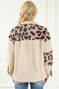 Thumbnail for Leopard Snap Down Collared Jacket - T - 1 COLOR -