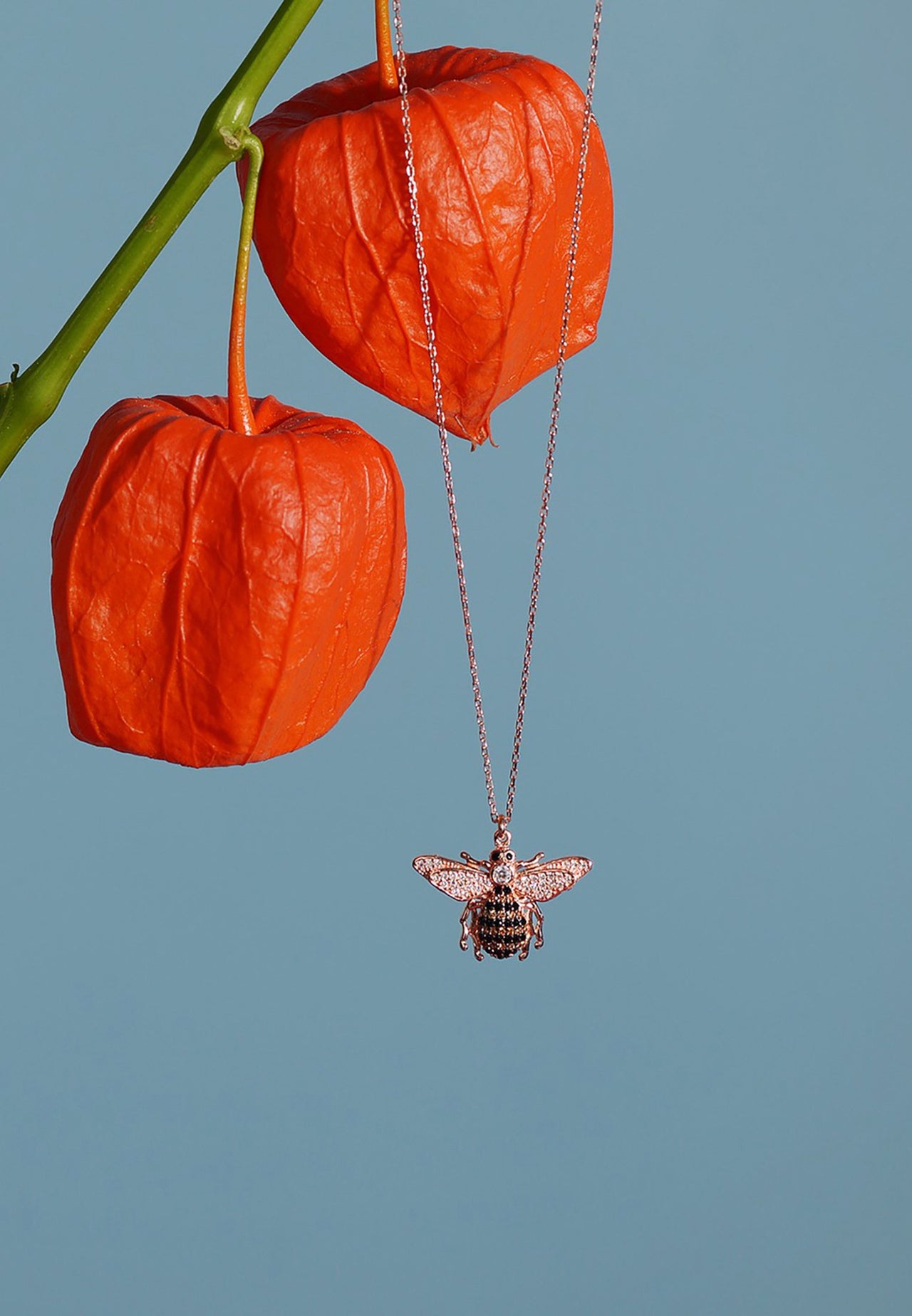 LATELITA - Honey Bee Pendant Necklace Silver -