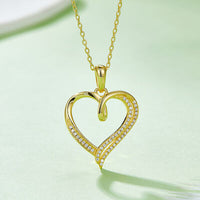 Thumbnail for Moissanite 925 Sterling Silver Heart Shape Necklace