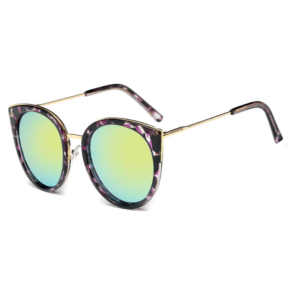 Holmdel | CD09 - Women's Iconic Mirrored Lens Cat Eye Sunglasses - 5 COLORS -