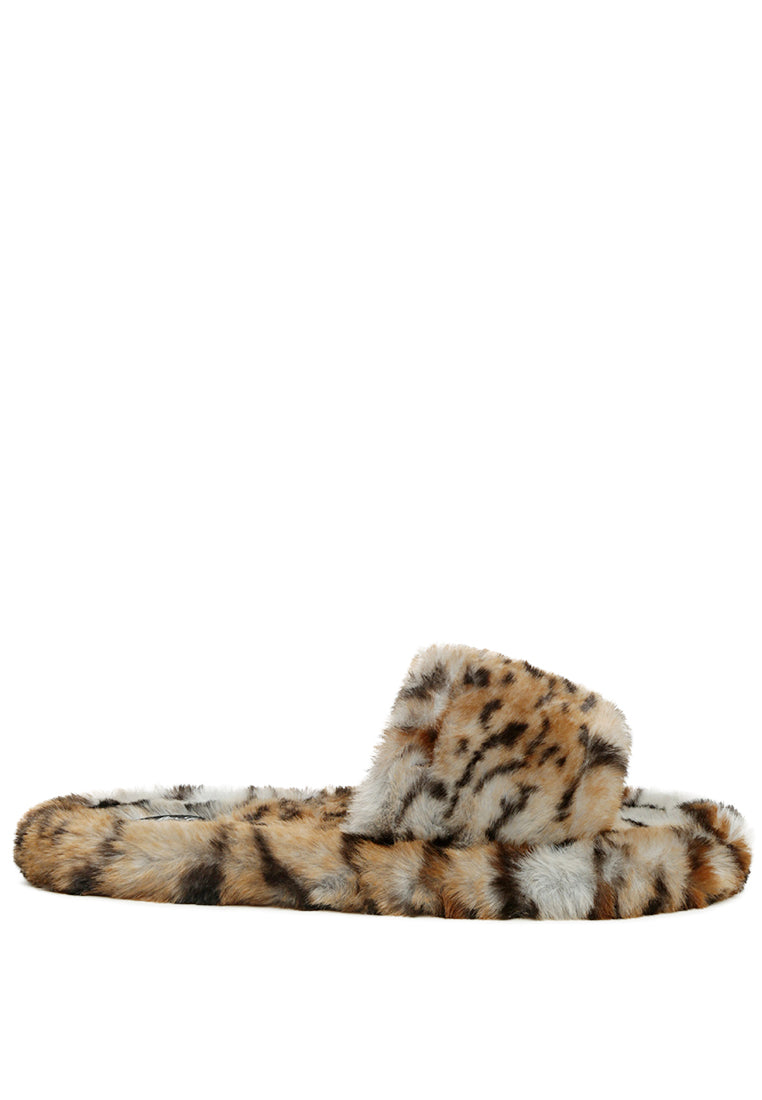 London Rag - Snuggle-In Indoor Fur Slide Flats - 2 COLORS -