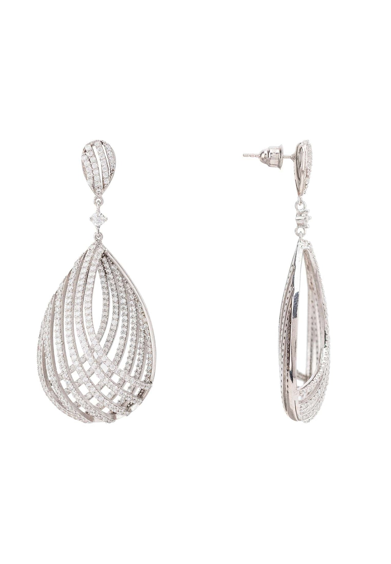 LATELITA - Vortex Teardrop Earring Silver -