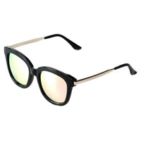 Thumbnail for Dekalb | CD02 - Women's Oversize Mirrored Lens Horned Rim Sunglasses - 6 COLORS -