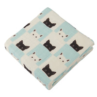 Thumbnail for Peek-A-Boo Cats and White Bamboo Muslin Newcastle Blanket -