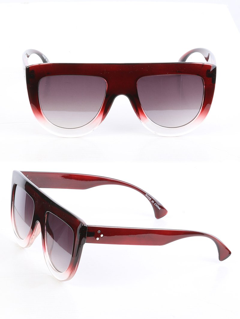 BCNY - The Fashionista's Wine Flat Top Sunglasses - 1 COLOR