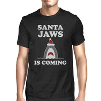 Thumbnail for Santa Jaws Is Coming Mens Black Shirt - 1 COLOR