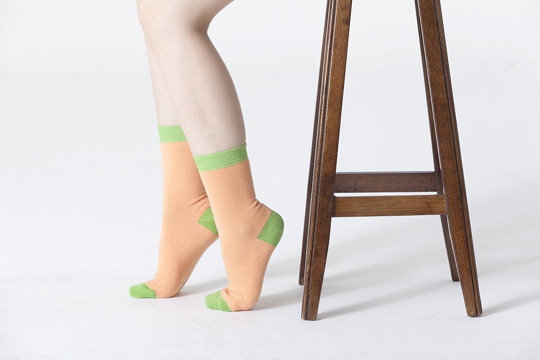 Women's Tangerine Grass Socks - 1 COLOR -